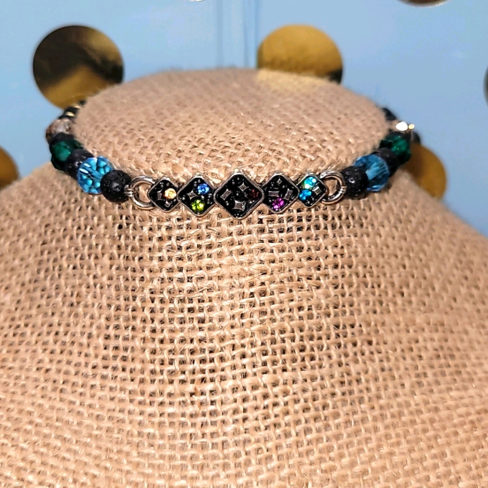 Crystal Accents Aromatherapy Bracelet